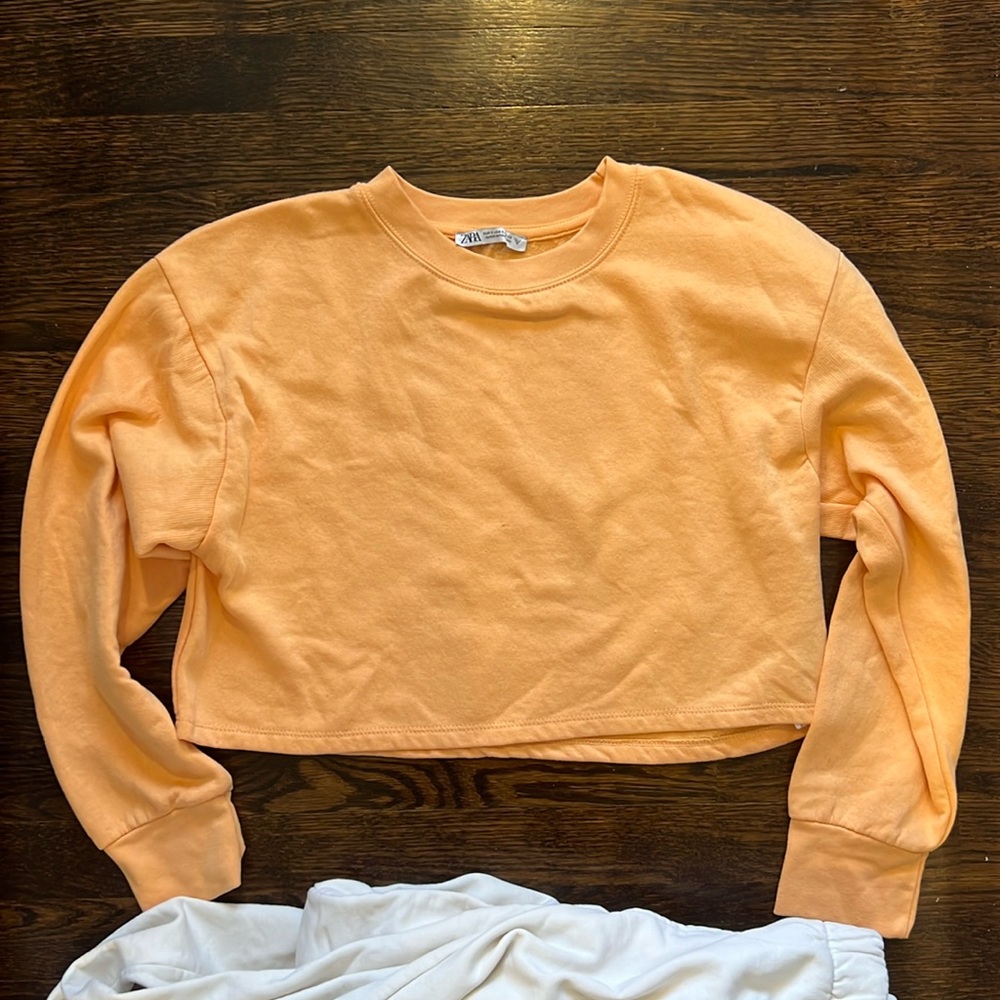Orange Cropped Zara Crewneck